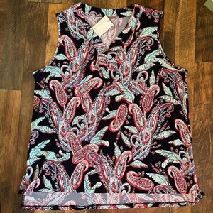 Amana SZ 1X multicolored plus size top Floral New tags sleeveless